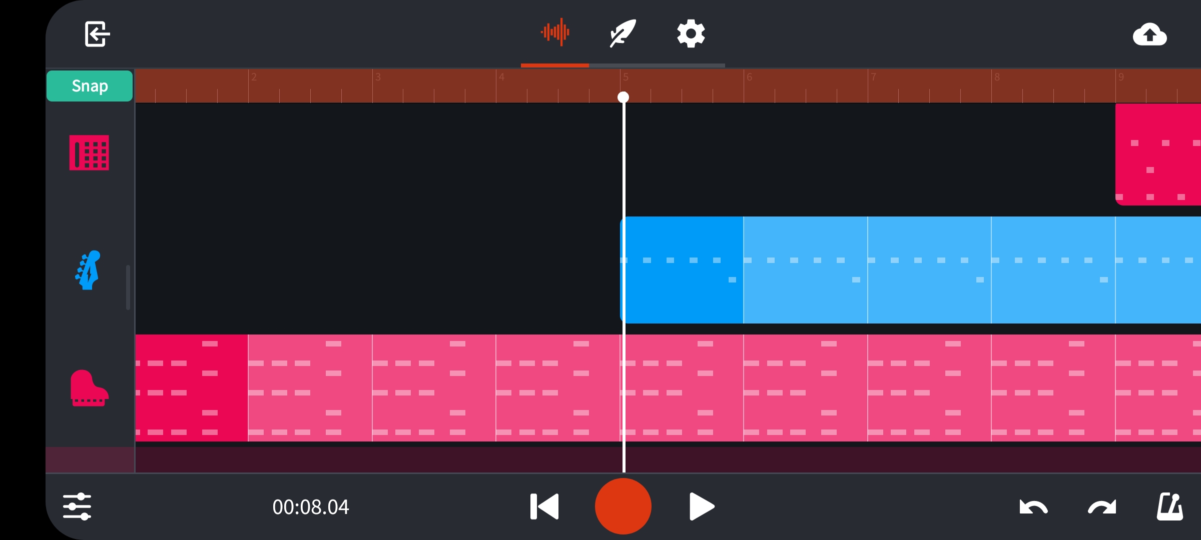 Track Arrangement in bandlab