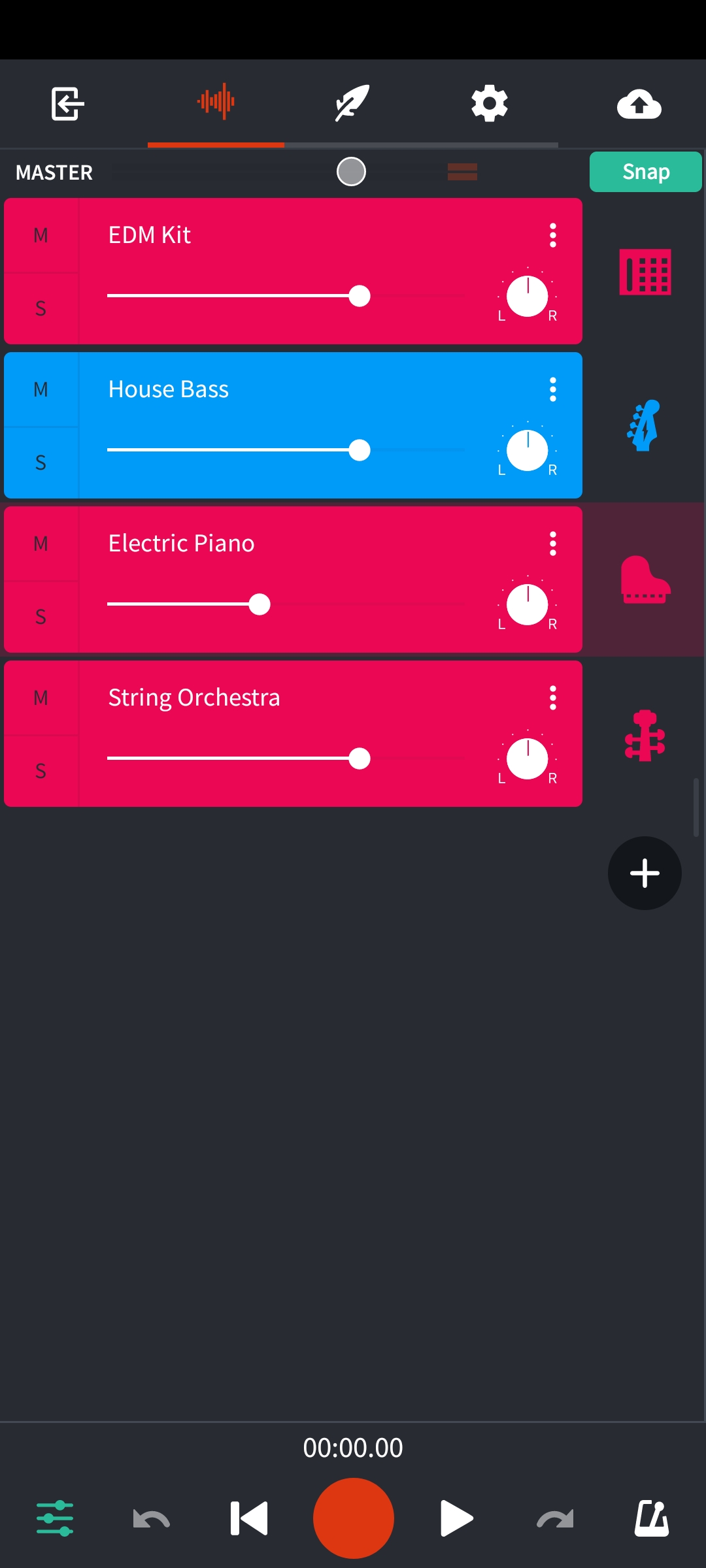 Track levels bandlab