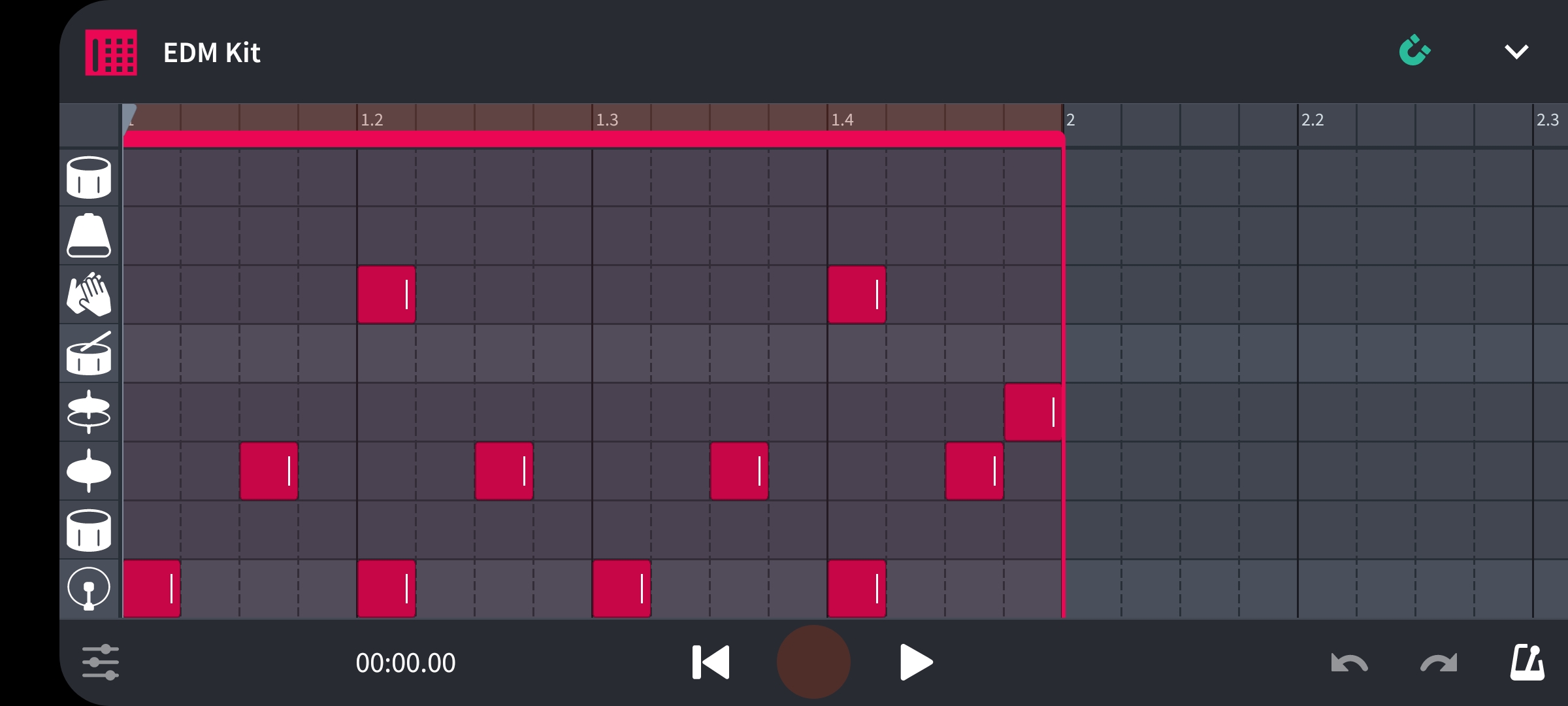 Drum pattern midi notes bandlab