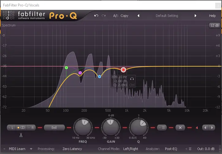 Removing bad frequencies from vocals
