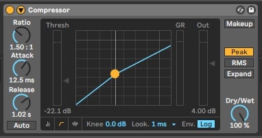 Compression during mastering in ableton live